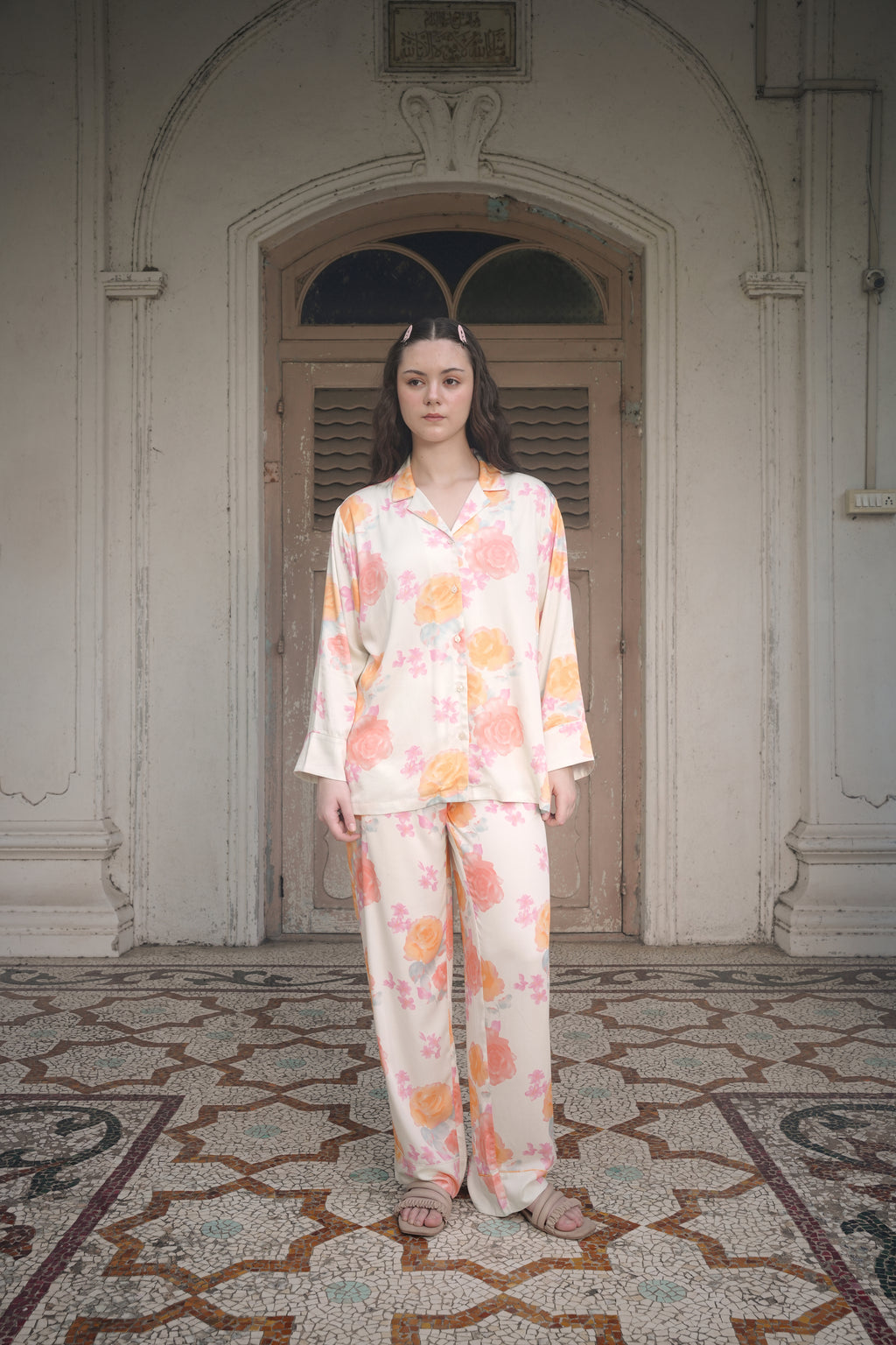 Coral Rose Pyjama Set