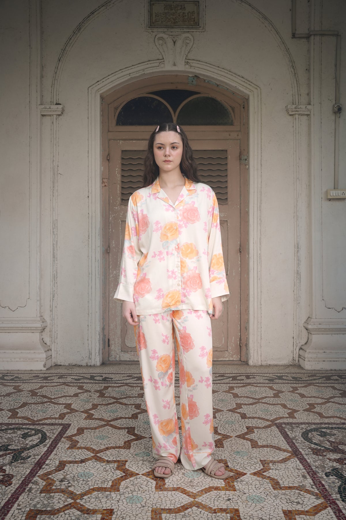 Coral Rose Pyjama Set