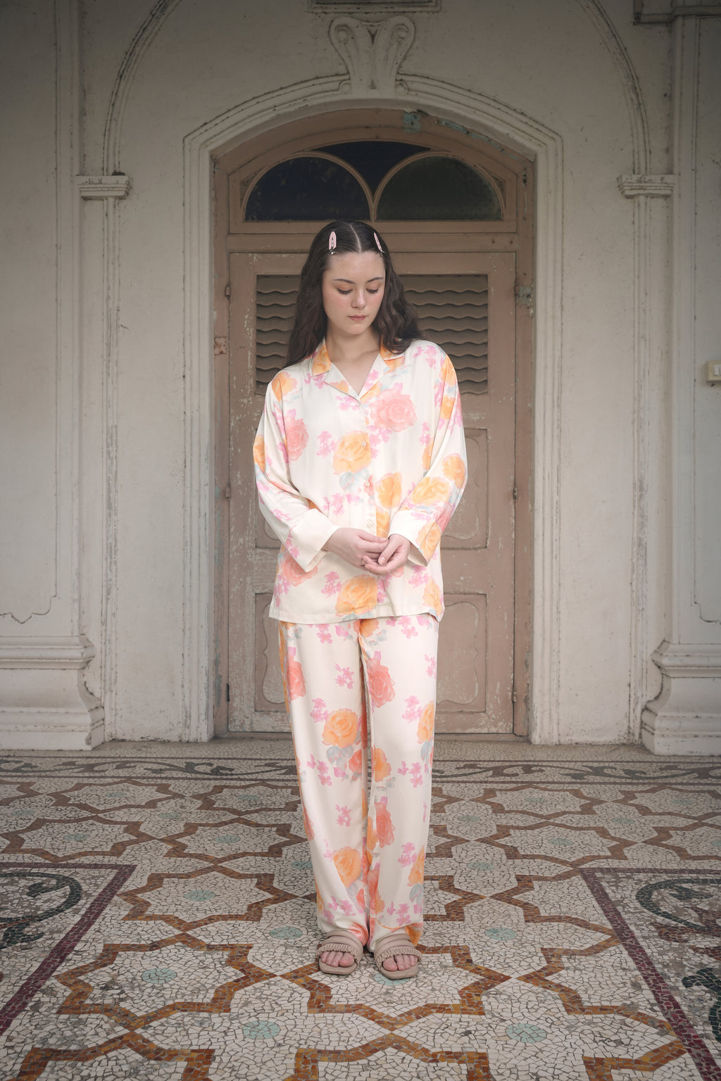Coral Rose Pyjama Set