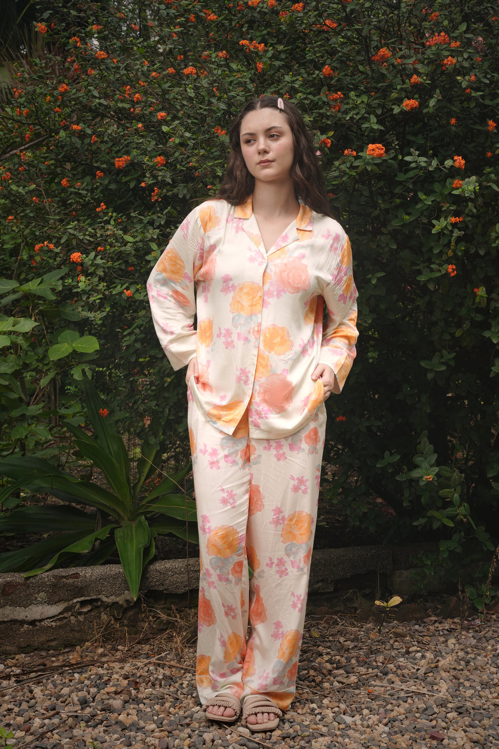 Coral Rose Pyjama Set