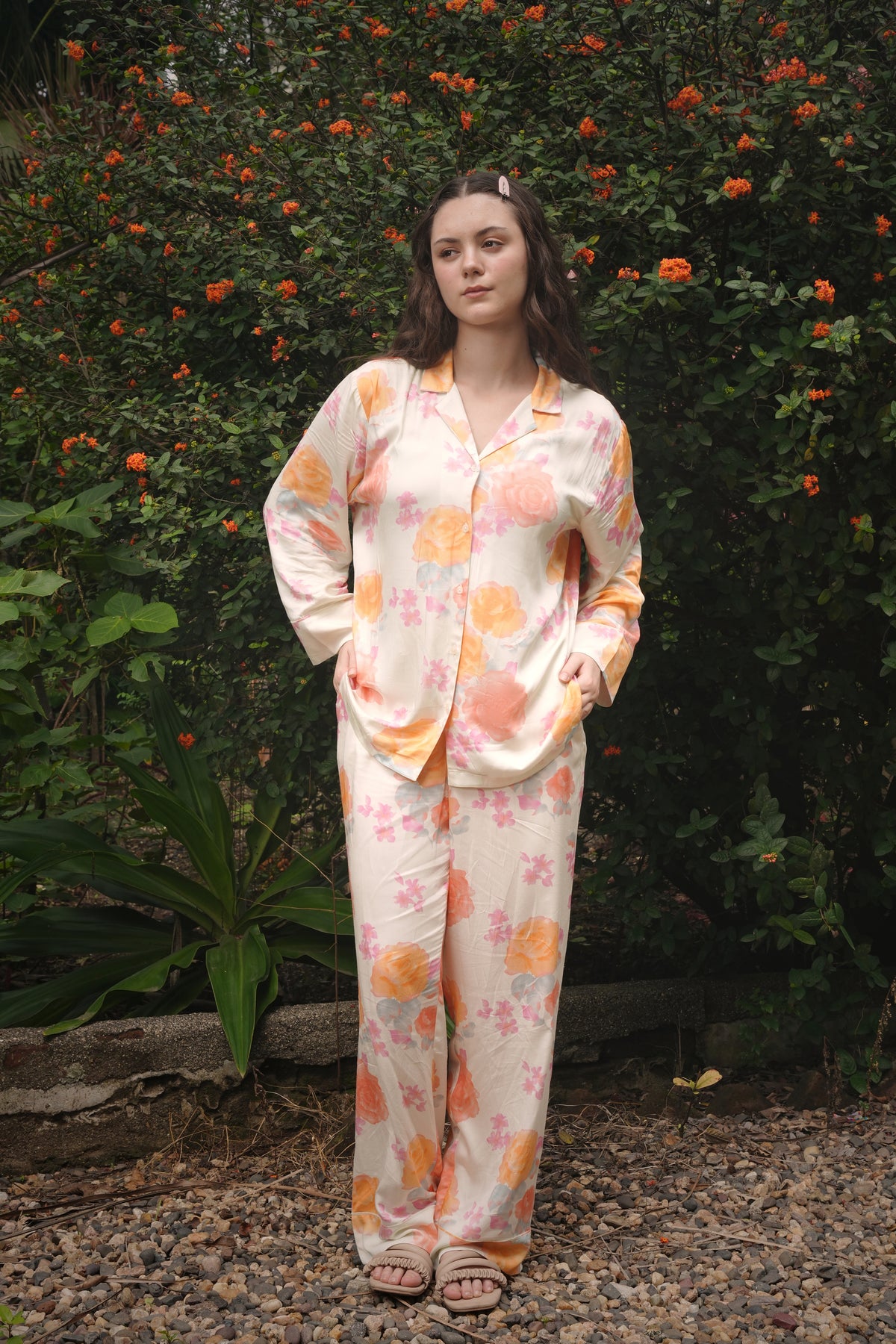 Coral Rose Pyjama Set