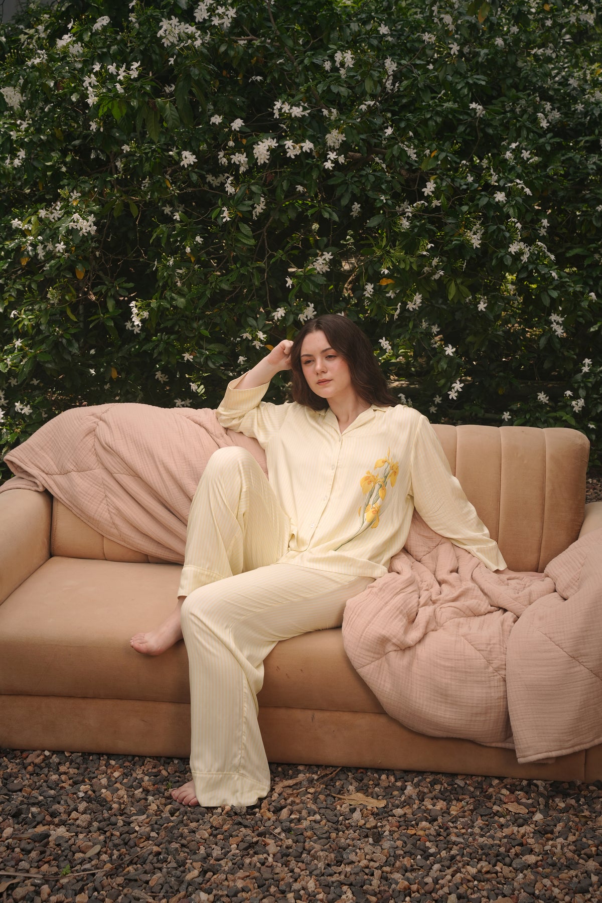 Yellow Iris Pyjama Set